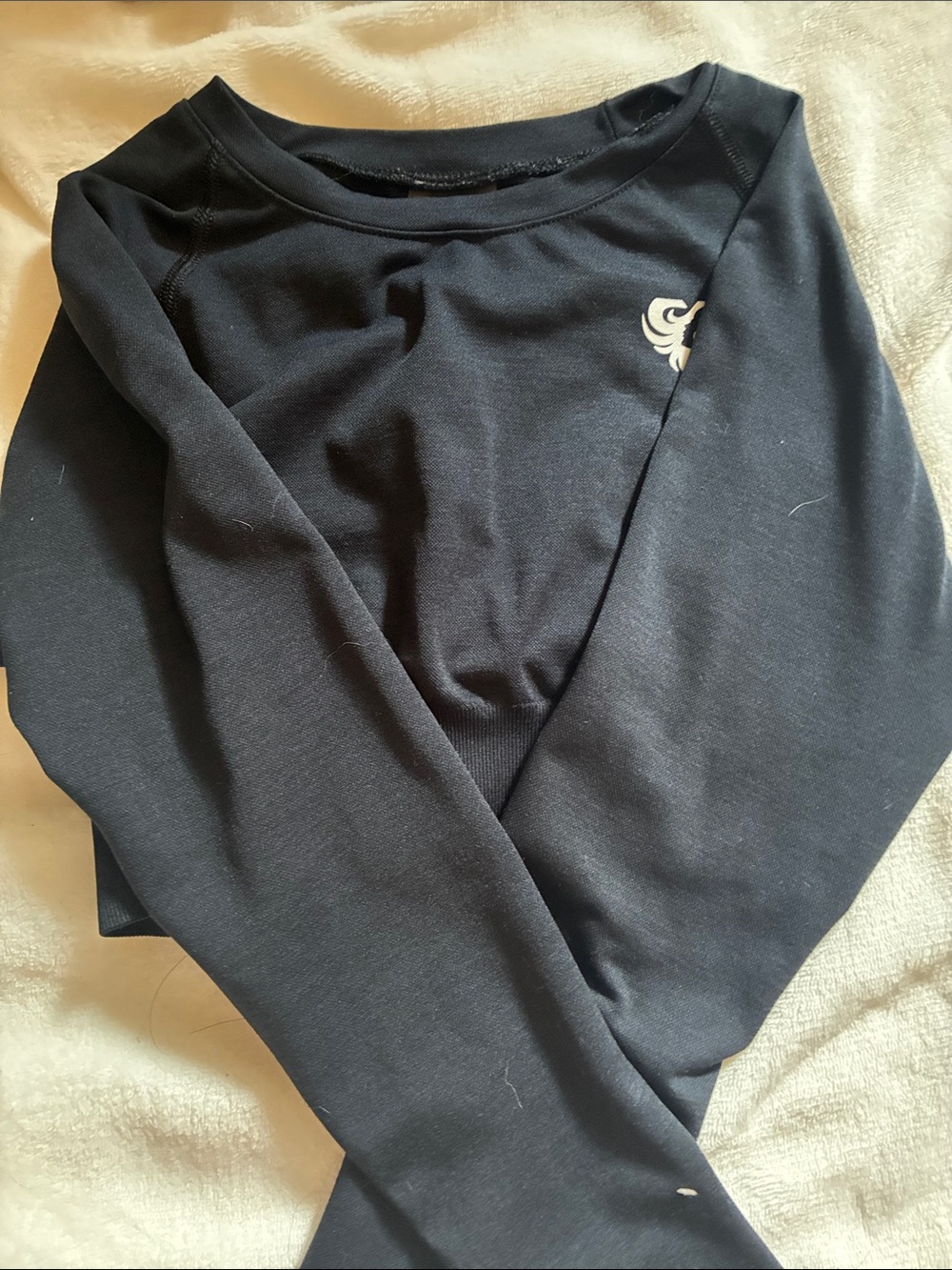 Black Sweatshirt with Small White Logo